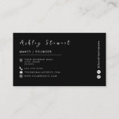 Minimalistische zwarte professionele Logo Visitekaartje (Voorkant)