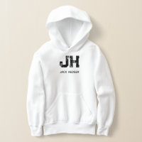 MINIMALISTISCHE ZWARTE TWEE-LETTER MONOGRAM NAAM W
