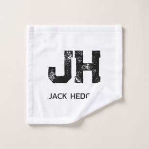 MINIMALISTISCHE ZWARTE TWEE LETTER MONOGRAM NAAM W WASHANDJE