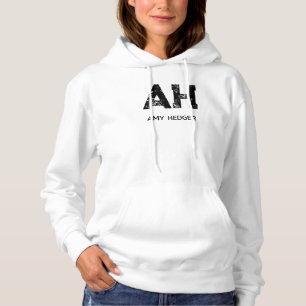 MINIMALISTISCHE ZWARTE TWEELITTERIGE MONOGRAM NAAM HOODIE