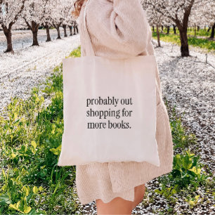 Minimalistische Zwarte Typografie Boekliefhebbers Tote Bag