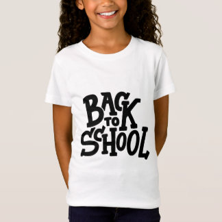 Minimalistische Zwarte Typografie Terug Naar Schoo T-shirt