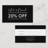 Minimalistische zwarte verwijzing naar modern scri (Voorkant / Achterkant)