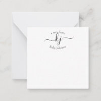 Minimalistische Zwarte Witte 2 Monogram Initiaal 