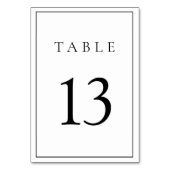 Minimalistische Zwarte & Witte Bruiloft Kaart (Voorkant)