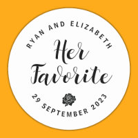 Minimalistische zwarte & witte favorietlabels voor