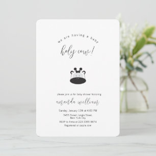 Minimalistische Zwarte Witte Heilige Koe Baby Show Kaart
