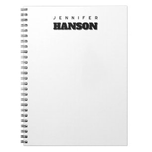 Minimalistische Zwarte & Witte Professionele Moder Notitieboek