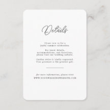 Minimalistische Zwarte Witte Script Trouwdetailska
