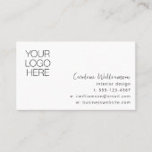 MinimalistLogo Photo Interior Designer Creative Visitekaartje (Voorkant)