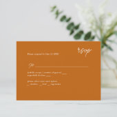 MInimally scripted Yellow Mustard RSVP Kaartje (Staand voorkant)