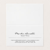 Minimalsit Modern Black & White Trendy Visitekaartjes (Buitenkant ongevouwen)