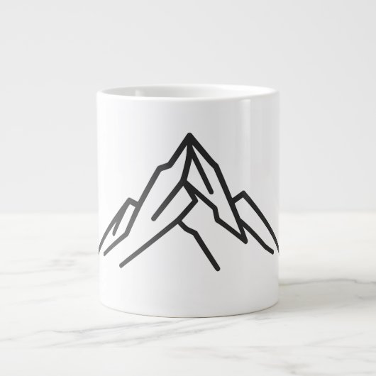 Minime Alpine Mountain Line Art Mug (Devant)