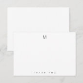 Minime simple Monogramme Merci Cartes de Note (Devant / Derrière)