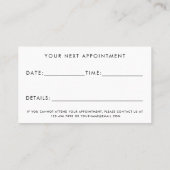 Minimisez votre rappel de rendez-vous Logo d'entre (Dos)