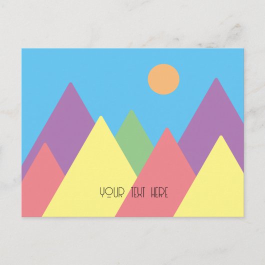 minimum d'art de montagne simple mcm Carte postale (Devant)