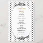 Minimum + Script Calligraphy Wedding Programme (Dos)