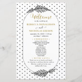 Minimum + Script Calligraphy Wedding Programme (Devant)