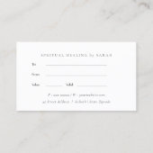 Minimum Simple Script Gold Heart Certificat cadeau (Dos)