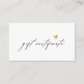 Minimum Simple Script Gold Heart Certificat cadeau (Devant)