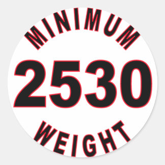 Minimumgewicht 2530 Rond Ronde Sticker