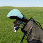 Minimumnaam legant en Monogram Aqua Golfheadcover (Insitu)