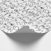 minimumontwerp van de borstvrouw cadeaupapier (Hoek)