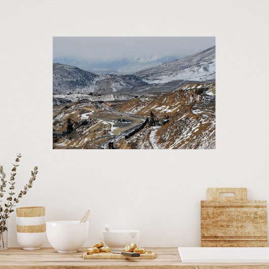 Mining Rigs and Mountains, Gold Hill, Nevada Poster (Keuken)