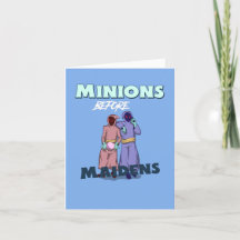 Minions Before Maidens Grappig Dankjewel Card