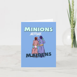 Minions Before Maidens Grappig Dankjewel Card Bedankkaart