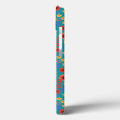 Miniprint floral chic sur iPhone Turquoise 6 Coque (Verso / Gauche)