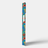 Miniprint floral chic sur iPhone Turquoise 6 Coque (Verso / Droite)