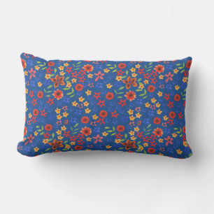 Miniprint floral clair chic sur Coussin Lumbar ble