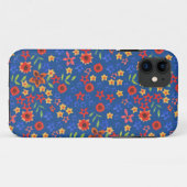 Miniprint Floral rétro sur Coque Blue iPhone 5/5s (Dos (Horizontal))