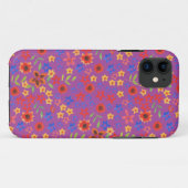 Miniprint Floral rétro sur Coque Magenta iPhone 5/ (Dos (Horizontal))
