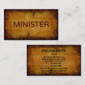 Minister Antiek Brushed Visitekaartje (Voorkant / Achterkant)