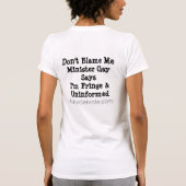 Minister Gay Says T-shirt (Achterkant)