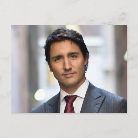 Minister-president Justin Trudeau 2017 Briefkaart (Voorkant)