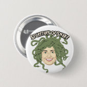 Minister van Buitenlandse Zaken of Snake Hillary C Ronde Button 5,7 Cm (Voorkant /achterkant)