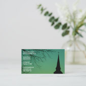 Minister van Christelijke Kerk Steeple Visitekaartje (Staand voorkant)