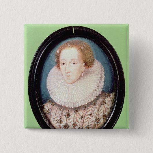 Minister van Koningin Elizabeth I Vierkante Button 5,1 Cm (Voorkant)