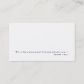 Minister van Zilver Cross - Christelijk Symbool Visitekaartje (Achterkant)