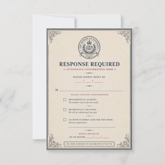 Ministère du Mariage Réponse de Mariage Drôle (Devant)