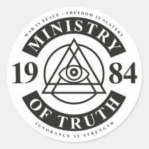Ministerie van Waarheid Ronde Sticker