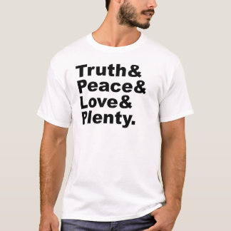 Ministeries van Waarheid en Vrede & Liefde & Volhe T-shirt