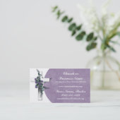 Ministre croisé argenté carte de visite d'église (Debout devant)