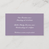 Ministre croisé argenté carte de visite d'église (Dos)