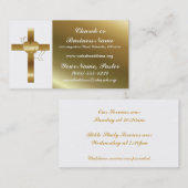 Ministre croisé carte de visite d'église de (Devant / Derrière)