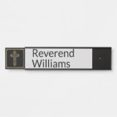 Ministre plaque d'identification de porte de croix (Devant)