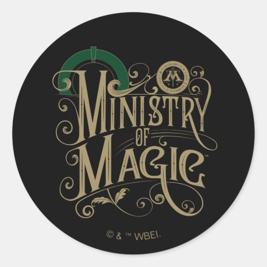 MINISTRY OF MAGIC™ Graphic Ronde Sticker (Voorkant)